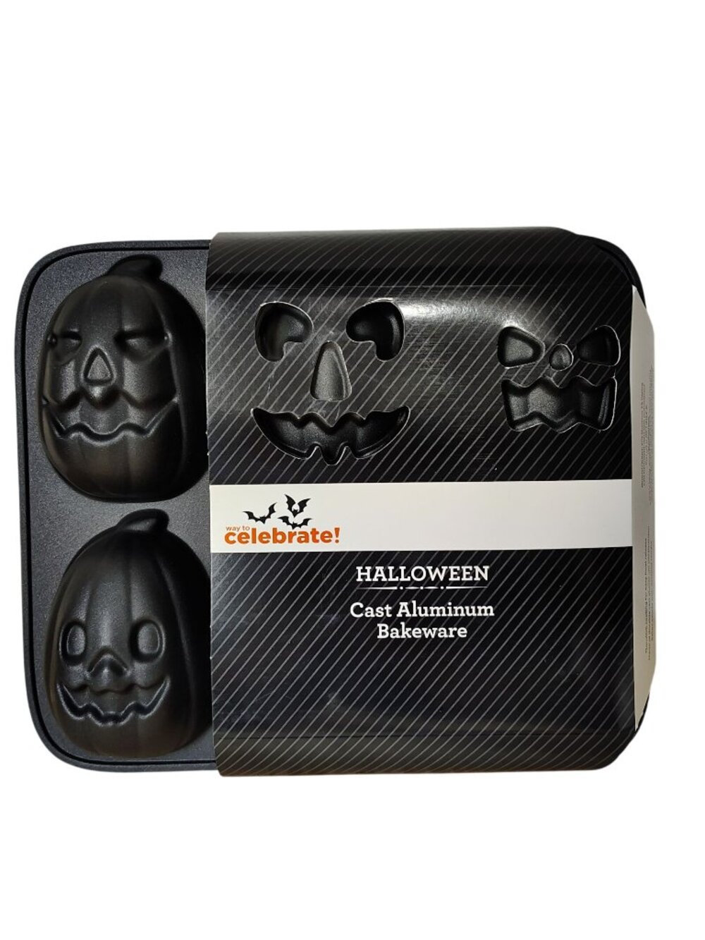 Way To Celebrate Halloween Cast Aluminum Pumpkin Mold Cake Pan Bakeware 6 Cavity